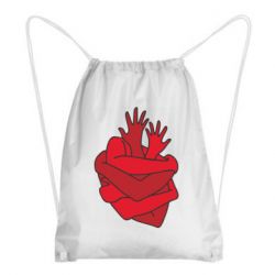 Рюкзак-мешок Heart out of hands - PrintSalon