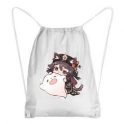 Рюкзак-мешок Hu Tao cat - PrintSalon