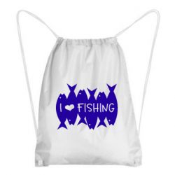 Рюкзак-мішок I Love Fishing - PrintSalon