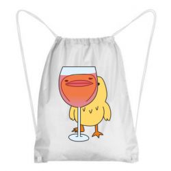 Рюкзак-мешок Качка і келих вина - PrintSalon