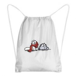 Рюкзак-мешок Кот Саймона Зима - PrintSalon