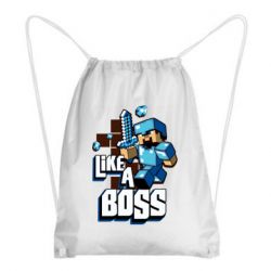 Рюкзак-мешок Minecraft Like a Boss - PrintSalon