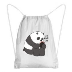 Рюкзак-мешок Панда лайк - PrintSalon