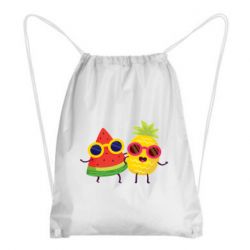 Рюкзак-мешок Pineapple with watermelon - PrintSalon