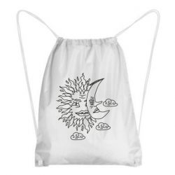 Рюкзак-мешок Sun and Moon faces - PrintSalon