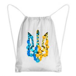 Рюкзак-мішок Тризуб квіти Україна - PrintSalon
