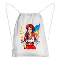 Рюкзак-мешок Украинская девушка в венку - PrintSalon