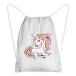 Рюкзак-мешок Unicorn with bow tie - PrintSalon
