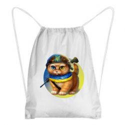 Рюкзак-мешок Военный котик - PrintSalon