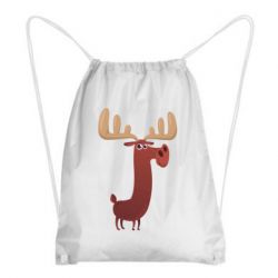 Рюкзак-мешок Забавный олень - PrintSalon