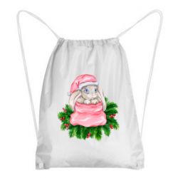 Рюкзак-мешок Заяц Новогодний - PrintSalon