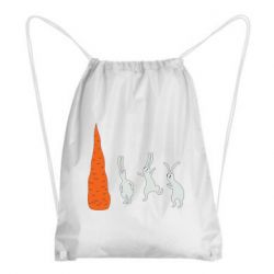 Рюкзак-мешок Зайцы возле морковки - PrintSalon