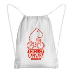 Рюкзак-мешок Капибара на велосипеде - PrintSalon