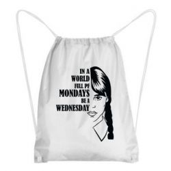 Рюкзак-мешок Wednesday girl - PrintSalon