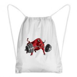 Рюкзак-мешок Bull with a barbell - PrintSalon
