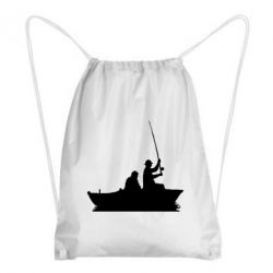 Рюкзак-мешок Два рыбака на лодке - PrintSalon