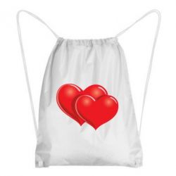 Рюкзак-мешок Два сердца - PrintSalon