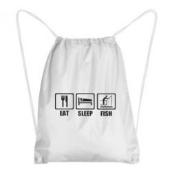 Рюкзак-мішок Eat, sleep, fish - PrintSalon