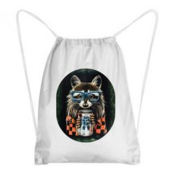 Рюкзак-мешок Енот в очках - PrintSalon