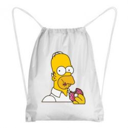 Рюкзак-мешок Гомер любит пончики - PrintSalon