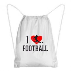 Рюкзак-мішок I love football - PrintSalon