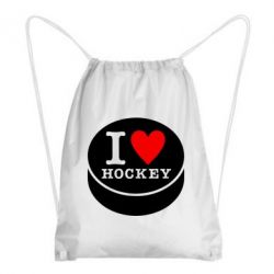 Рюкзак-мешок I love hockey