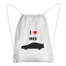 Рюкзак-мешок I love my car - PrintSalon