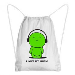 Рюкзак-мішок я люблю мою музику - PrintSalon