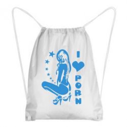Рюкзак-мешок I love Porn - PrintSalon