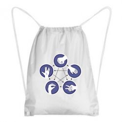 Рюкзак-мішок Камінь, ножиці, папір, ящірка, спок - PrintSalon