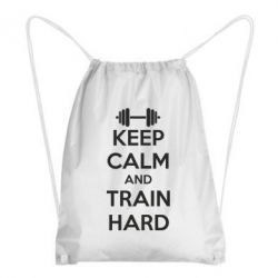 Рюкзак-мішок KEEP CALM and TRAIN HARD - PrintSalon