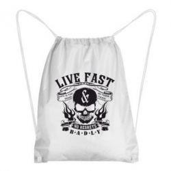 Рюкзак-мішок Live Fast and No Regrets Badly