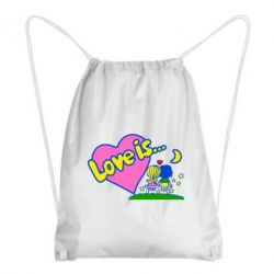Рюкзак-мешок Love is... - PrintSalon