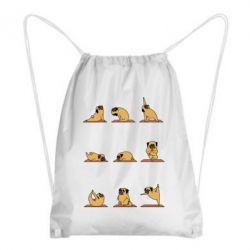 Рюкзак-мешок Pug engaged in yoga - PrintSalon