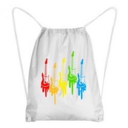Рюкзак-мешок Разноцветные гитары - PrintSalon
