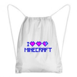Рюкзак-мішок Я люблю Minecraft - PrintSalon