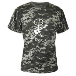 Камуфляжная футболка С гитарой - PrintSalon