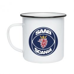 Кружка эмалированная SAAB Scania - PrintSalon