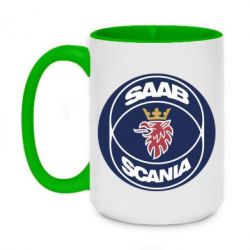 Чашка двухцветная 420ml SAAB Scania - PrintSalon