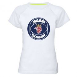 Женская футболка для спорта SAAB Scania - PrintSalon