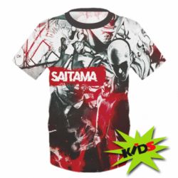 Дитяча 3D футболка Saitama Manga-PrintSalon Дитяча 3D футболка Saitama Manga
