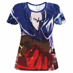 Женская футболка 3D Saitama One punch man