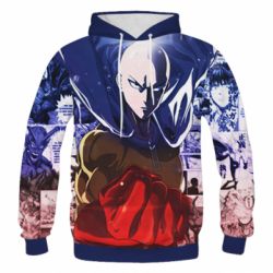 Чоловіче 3D худі Saitama One punch man