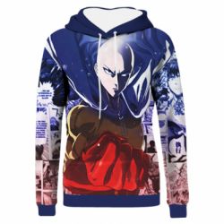 Жіноче 3D худі Saitama One punch man-PrintSalon Жіноче 3D худі Saitama One punch man