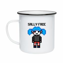 Кружка эмалированная Sally face pixel - PrintSalon