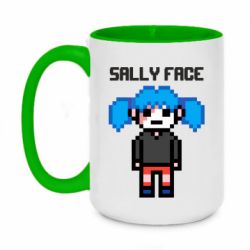 Чашка двухцветная 420ml Sally face pixel - PrintSalon