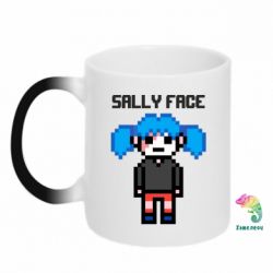 Чашка-хамелеон Sally face pixel - PrintSalon