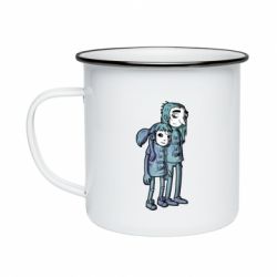 Кружка эмалированная Sally Fisher and Larry Johnson art - PrintSalon