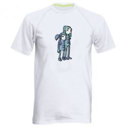 Мужская футболка для спорта Sally Fisher and Larry Johnson art - PrintSalon