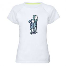 Женская футболка для спорта Sally Fisher and Larry Johnson art - PrintSalon